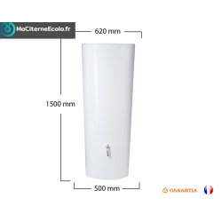 dimension réservoir Color coco blanc Garantia