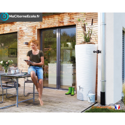 Réservoir d'eau de pluie Natural Arctic blanc 350 litres