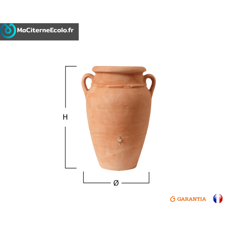 Colector de agua de terracota Antik