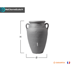 Antik grijs graniet water collector