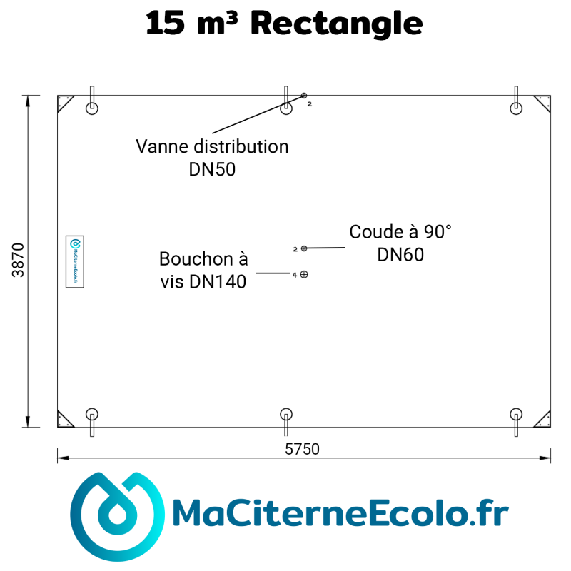 Citerne souple 15m3 pour la récupération des eaux de pluies