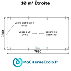Schéma 10 m³ Étroite