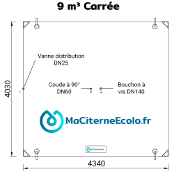 Schéma 9 m³ Carrée