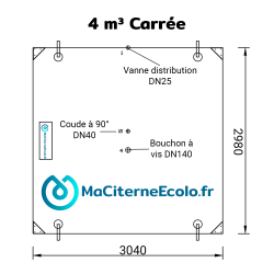 Schéma 4 m³ Carrée Schéma 4 m³ Carrée