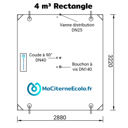 Schéma 4 m³ Rectangle Schéma 4 m³ Rectangle